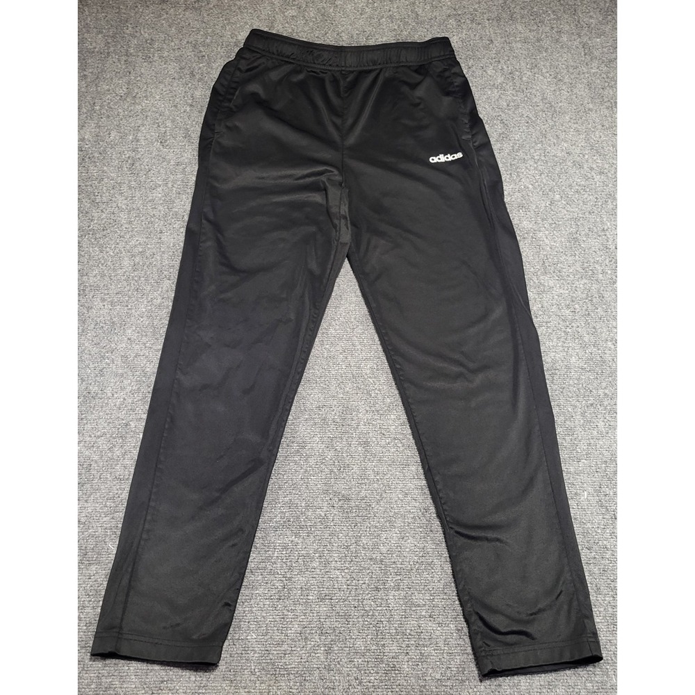 ADIDAS DV2470 TRAINING BASICS TRACK PANTS BLACK/WHITE (J79G) MEN'S SIZE X-LARGE